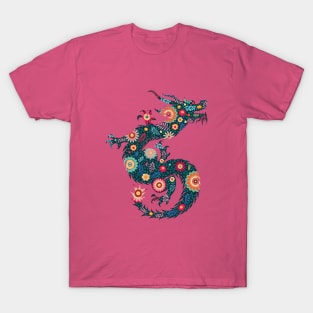 Dragon with flowers T-Shirt